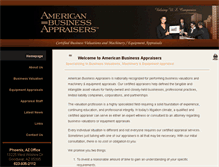 Tablet Screenshot of americanbusinessappraiser.com